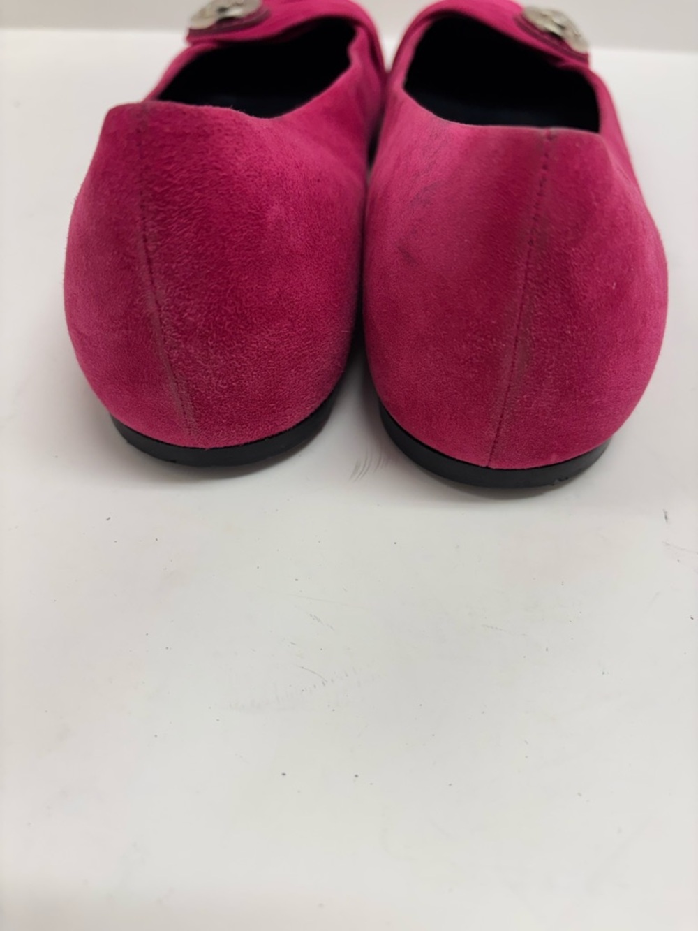 GUCCI FLAT SHOES SIZE 39.5 (APPROXIMATELY US 9) HOT PINK SUEDE - Picture 5 of 11